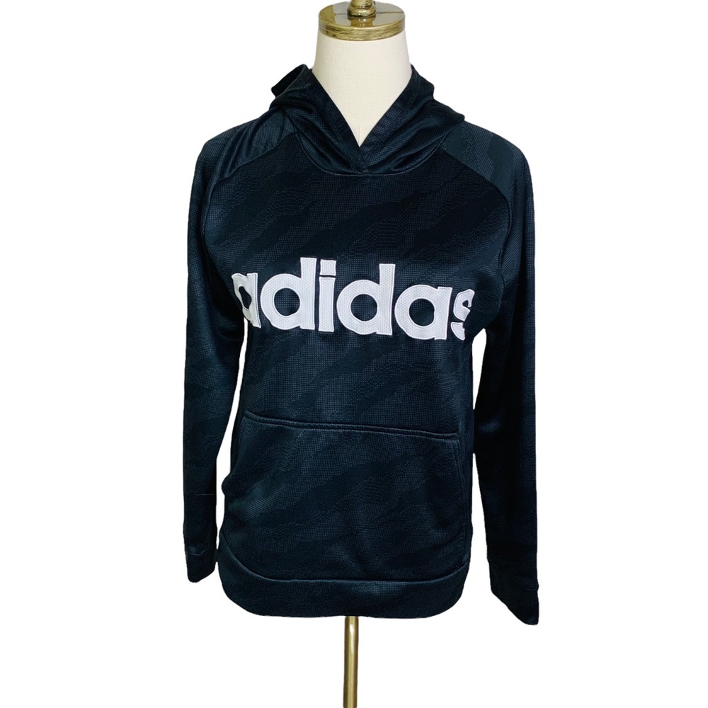 adidas Youth 14/16 Large Pullover Hoodie Black 2750